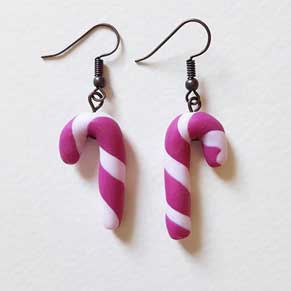 Photo of candy cane earrings