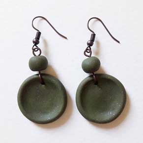 Photo of polymer clay disc earrings